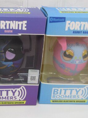 Lot of 2 Fortnite Bitty Boomers Bluetooth Speaker Wireless Mini Speaker